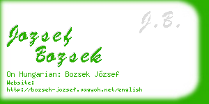jozsef bozsek business card