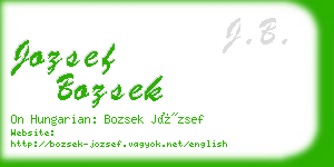 jozsef bozsek business card